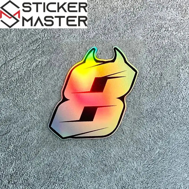 Motosiklet Rakam Sticker | Şeytan Boynuzlu Lazer Kask Decal (5-10cm) Sticker Master