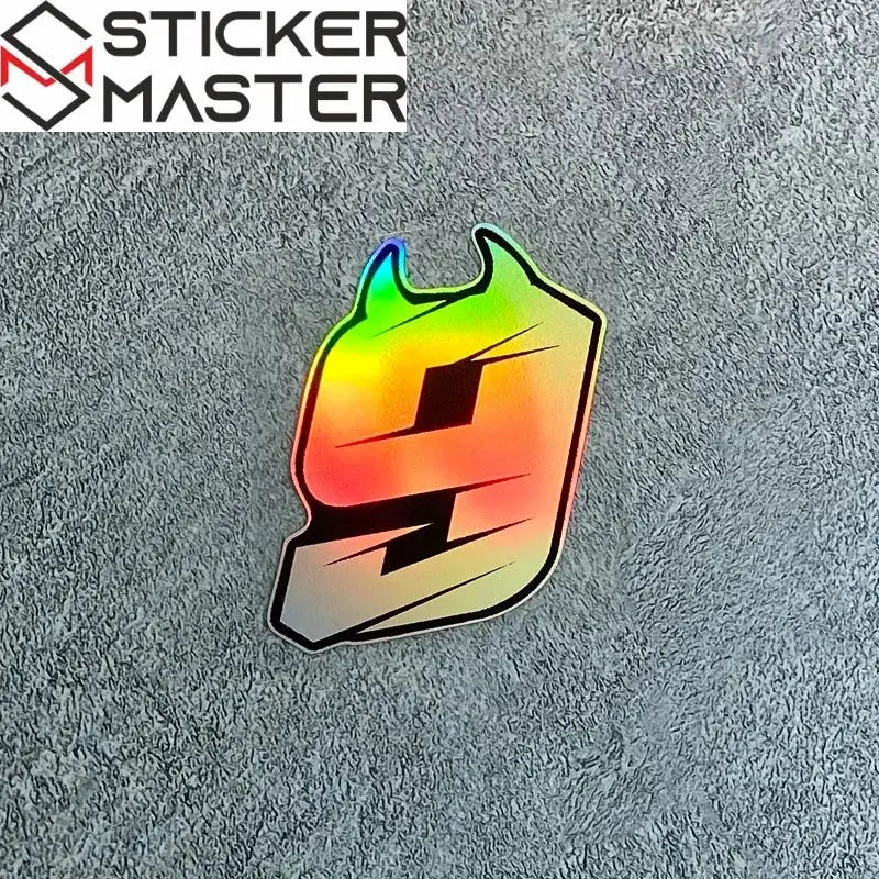 Motosiklet Rakam Sticker | Şeytan Boynuzlu Lazer Kask Decal (5-10cm) Sticker Master