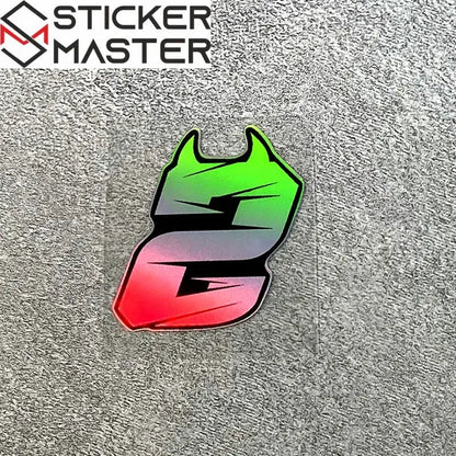 Motosiklet Rakam Sticker | Şeytan Boynuzlu Lazer Kask Decal (5-10cm) Sticker Master