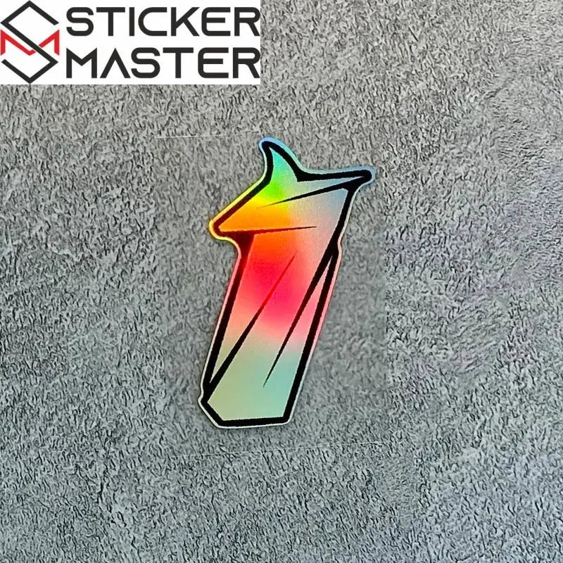 Motosiklet Rakam Sticker | Şeytan Boynuzlu Lazer Kask Decal (5-10cm) Sticker Master