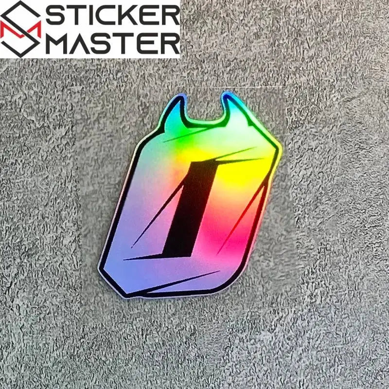 Motosiklet Rakam Sticker | Şeytan Boynuzlu Lazer Kask Decal (5-10cm) Sticker Master