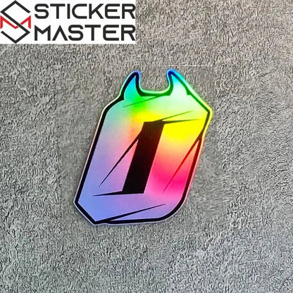 Motosiklet Rakam Sticker | Şeytan Boynuzlu Lazer Kask Decal (5-10cm) Sticker Master