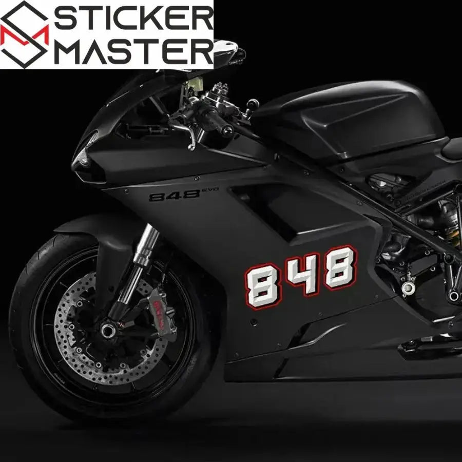 Motosiklet Sayı Sticker Seti (0-9) | 3D Görünümlü Yarış Numarası Sticker Master