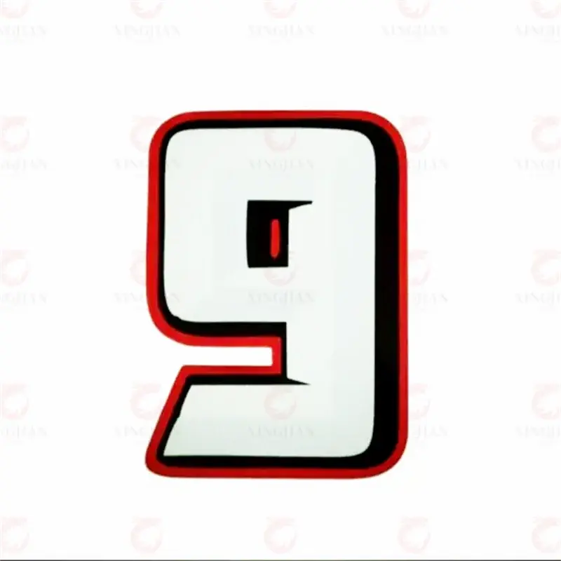 Motosiklet Sayı Sticker Seti (0-9) | 3D Görünümlü Yarış Numarası Sticker Master