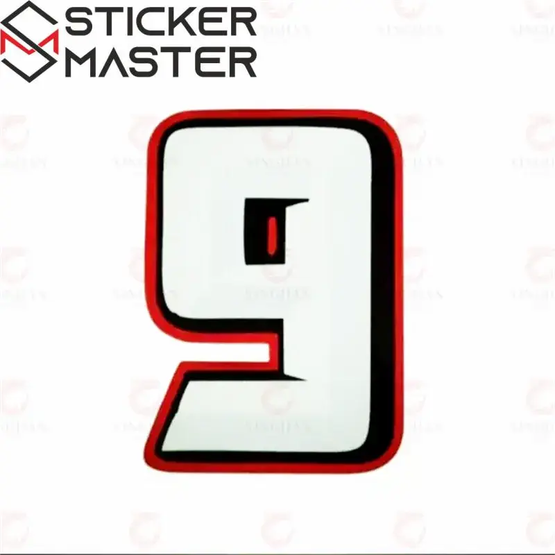 Motosiklet Sayı Sticker Seti (0-9) | 3D Görünümlü Yarış Numarası Sticker Master