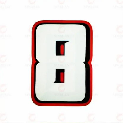Motosiklet Sayı Sticker Seti (0-9) | 3D Görünümlü Yarış Numarası Sticker Master