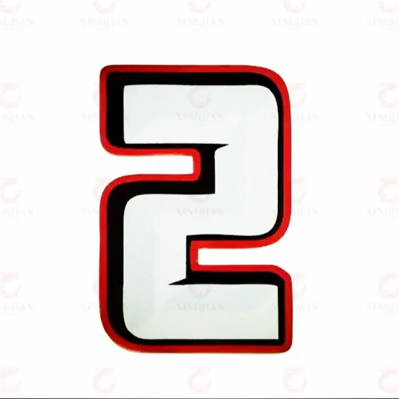 Motosiklet Sayı Sticker Seti (0-9) | 3D Görünümlü Yarış Numarası Sticker Master