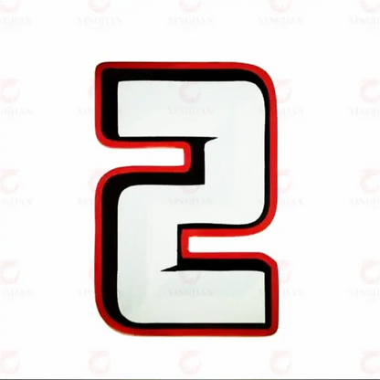 Motosiklet Sayı Sticker Seti (0-9) | 3D Görünümlü Yarış Numarası Sticker Master