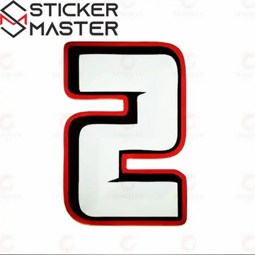 Motosiklet Sayı Sticker Seti (0-9) | 3D Görünümlü Yarış Numarası Sticker Master