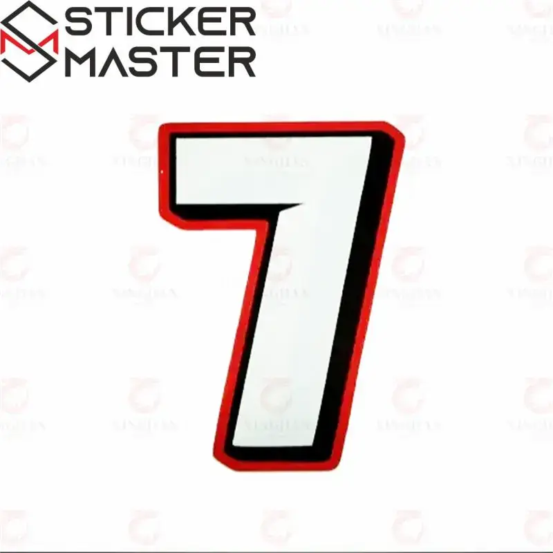 Motosiklet Sayı Sticker Seti (0-9) | 3D Görünümlü Yarış Numarası Sticker Master