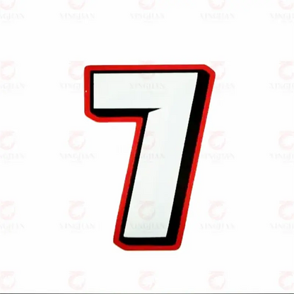 Motosiklet Sayı Sticker Seti (0-9) | 3D Görünümlü Yarış Numarası Sticker Master