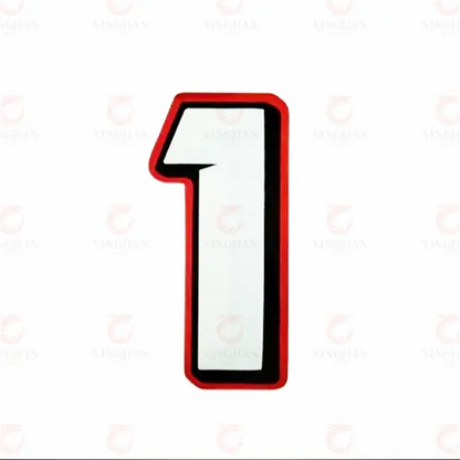 Motosiklet Sayı Sticker Seti (0-9) | 3D Görünümlü Yarış Numarası Sticker Master