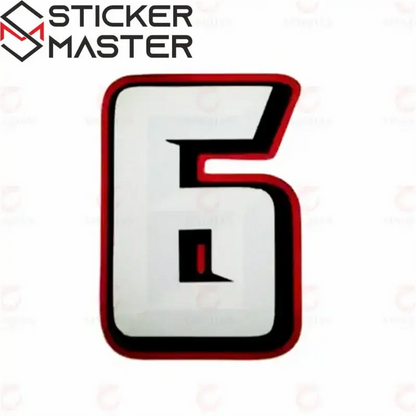 Motosiklet Sayı Sticker Seti (0-9) | 3D Görünümlü Yarış Numarası Sticker Master