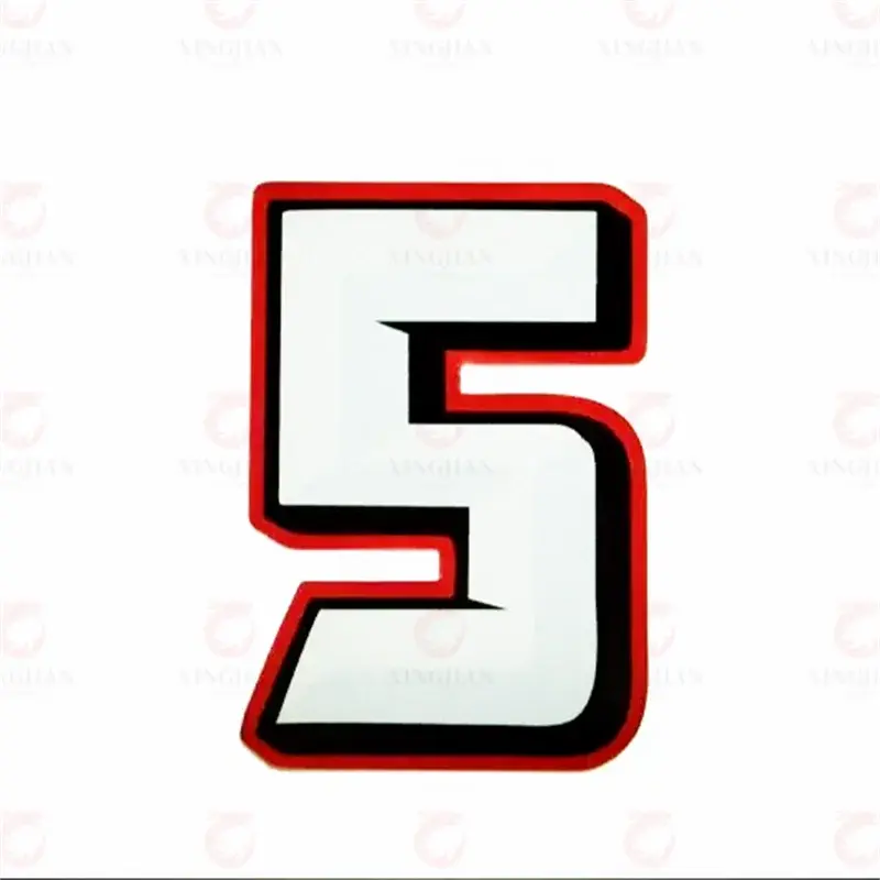 Motosiklet Sayı Sticker Seti (0-9) | 3D Görünümlü Yarış Numarası Sticker Master