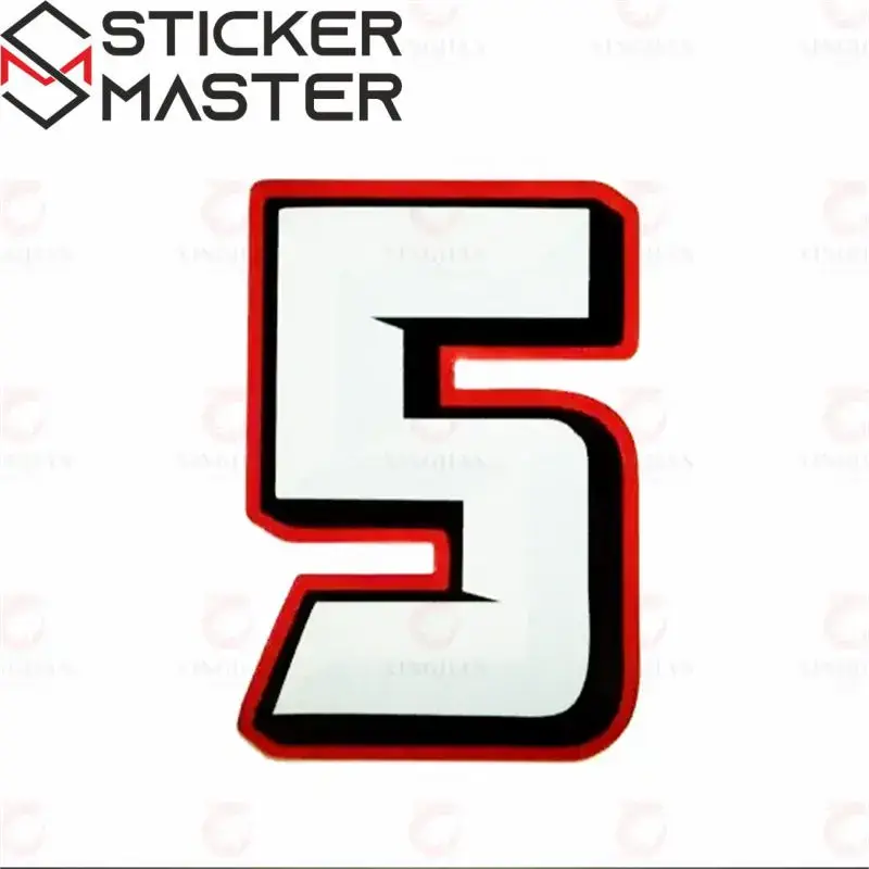 Motosiklet Sayı Sticker Seti (0-9) | 3D Görünümlü Yarış Numarası Sticker Master