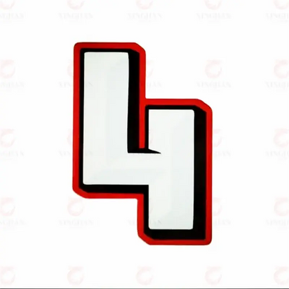 Motosiklet Sayı Sticker Seti (0-9) | 3D Görünümlü Yarış Numarası Sticker Master