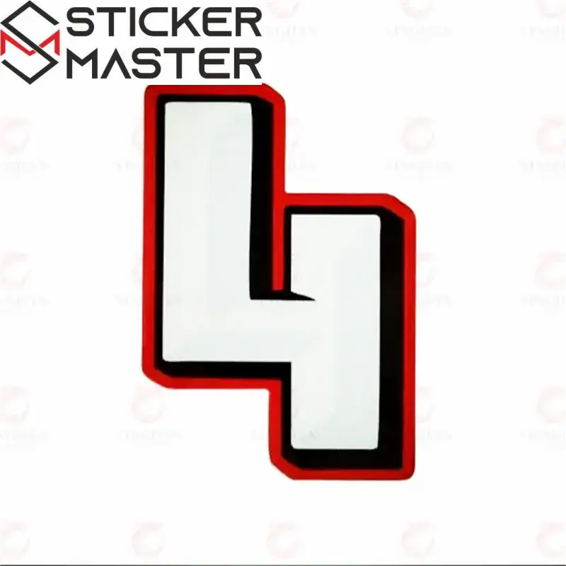 Motosiklet Sayı Sticker Seti (0-9) | 3D Görünümlü Yarış Numarası Sticker Master