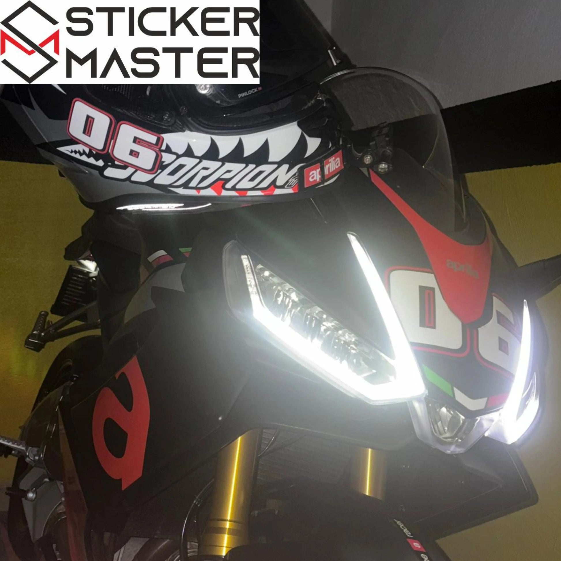 Motosiklet Sayı Sticker Seti (0-9) | 3D Görünümlü Yarış Numarası Sticker Master