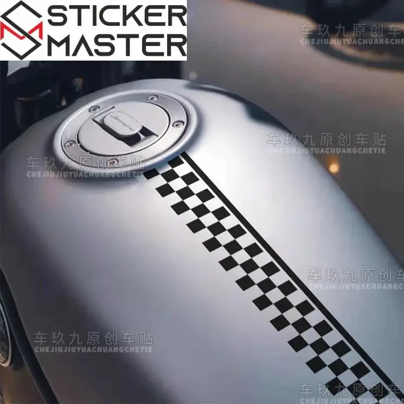 Motosiklet Şerit Sticker | Cafe Racer Depo ve Çamurluk Şeridi (50 cm) - Sticker Master