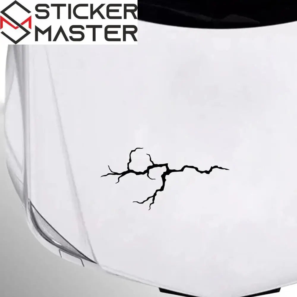 Motosiklet Şimşek Sticker | Kask ve Depo İçin Yıldırım Efekti (20cm) Sticker Master