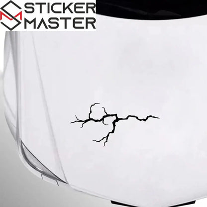 Motosiklet Şimşek Sticker | Kask ve Depo İçin Yıldırım Efekti (20cm) Sticker Master