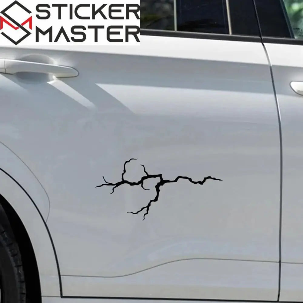 Motosiklet Şimşek Sticker | Kask ve Depo İçin Yıldırım Efekti (20cm) Sticker Master