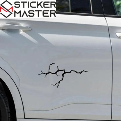 Motosiklet Şimşek Sticker | Kask ve Depo İçin Yıldırım Efekti (20cm) Sticker Master