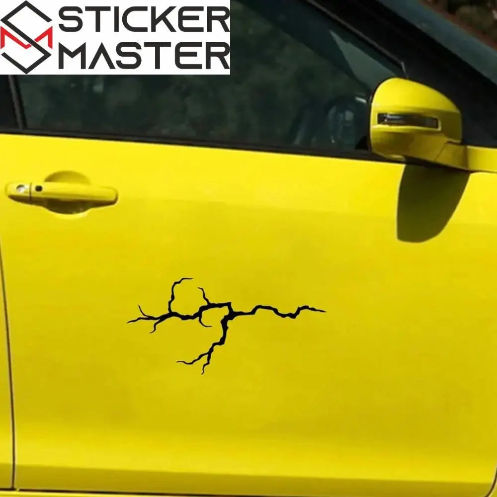 Motosiklet Şimşek Sticker | Kask ve Depo İçin Yıldırım Efekti (20cm) Sticker Master