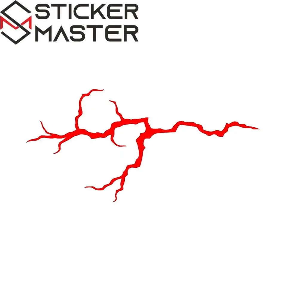 Motosiklet Şimşek Sticker | Kask ve Depo İçin Yıldırım Efekti (20cm) Sticker Master