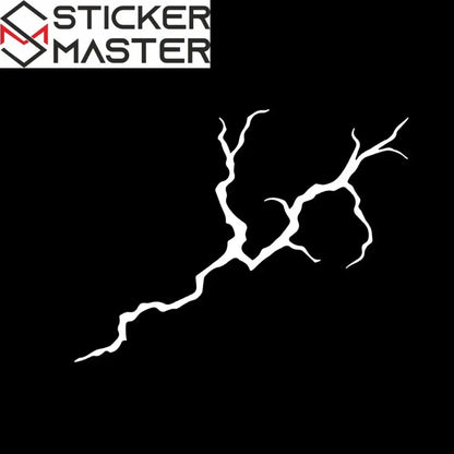 Motosiklet Şimşek Sticker | Kask ve Depo İçin Yıldırım Efekti (20cm) Sticker Master