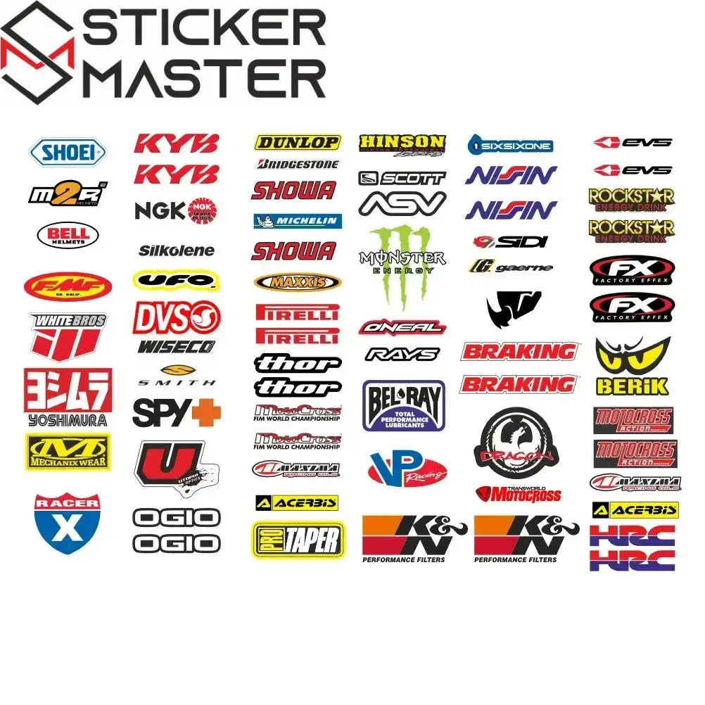 Motosiklet Sponsor Sticker Seti Yarış Markaları MotoGP | Sticker Master Sticker Master