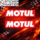 Motul Sticker Seti | 15-20-25-30 cm Performans Yarış Logosu (2 Adet)