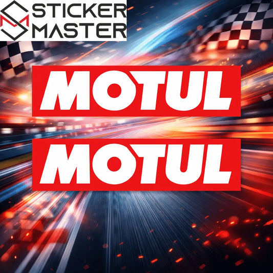 Motul Sticker Seti | 15-20-25-30 cm Performans Yarış Logosu (2 Adet) - Sticker Master