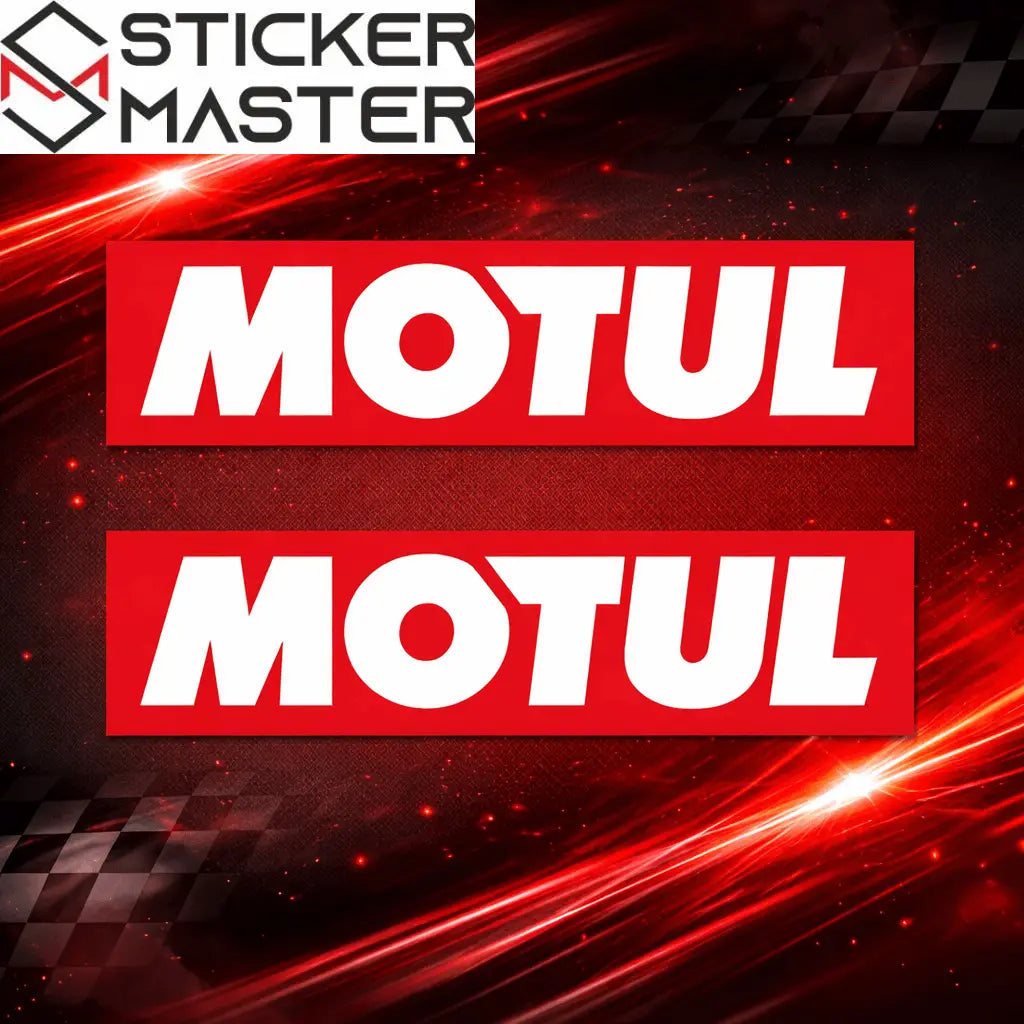 Motul Sticker Seti | 15-20-25-30 cm Performans Yarış Logosu (2 Adet) - Sticker Master