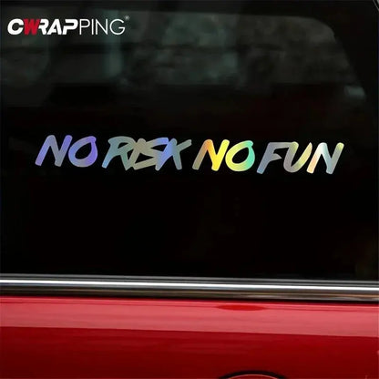 NO RISK NO FUN Motivasyon Araba Stickerı | Sticker Master Sticker Master