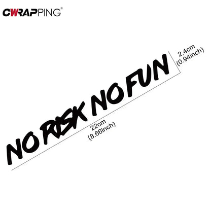 NO RISK NO FUN Motivasyon Araba Stickerı | Sticker Master Sticker Master