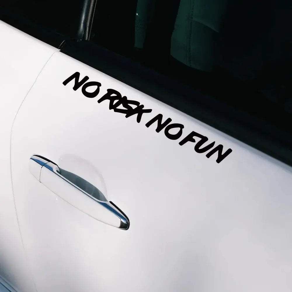 NO RISK NO FUN Motivasyon Araba Stickerı | Sticker Master Sticker Master