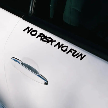NO RISK NO FUN Motivasyon Araba Stickerı | Sticker Master Sticker Master