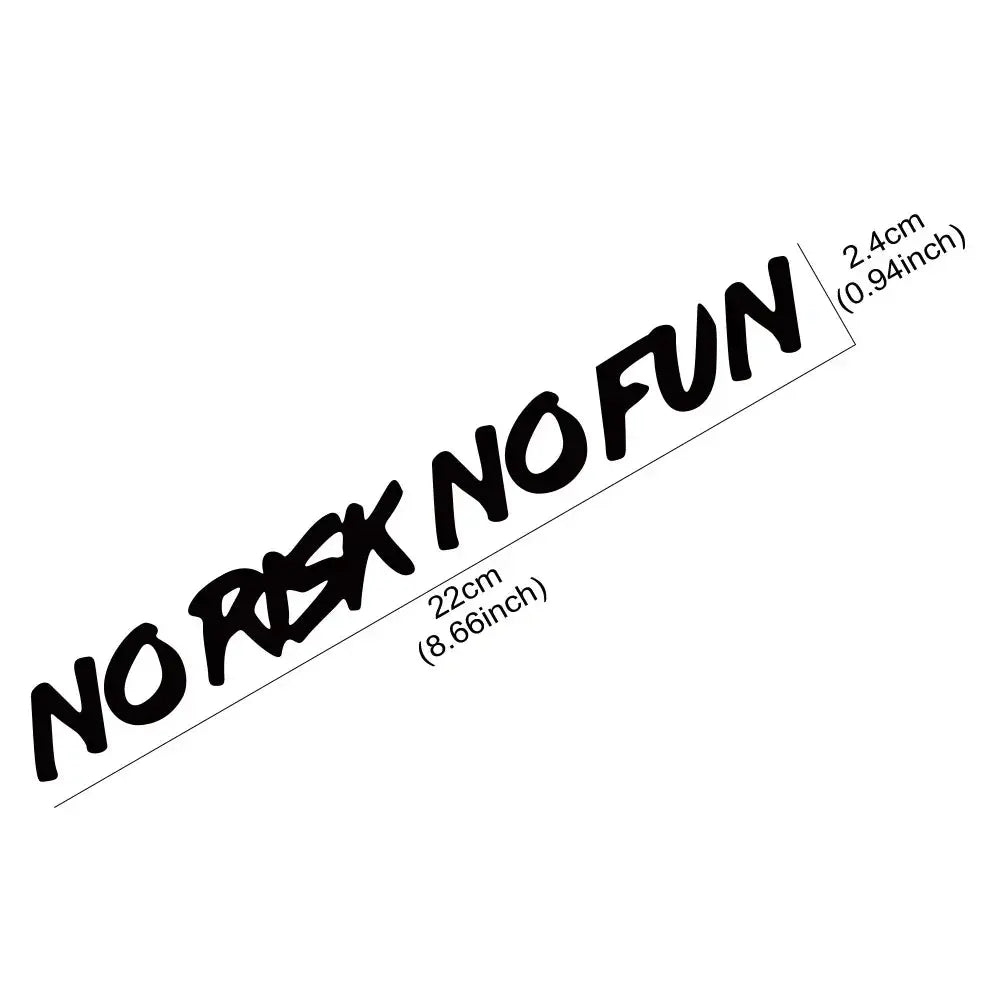 NO RISK NO FUN Motivasyon Araba Stickerı | Sticker Master Sticker Master