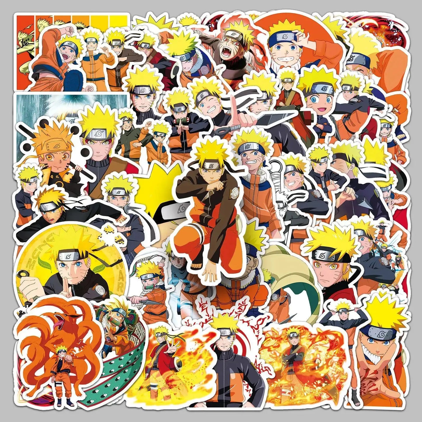 Naruto Sticker Seti | 50 Adet Suya Dayanıklı Uzumaki Anime Laptop ve Telefon Çıkartması - Sticker Master