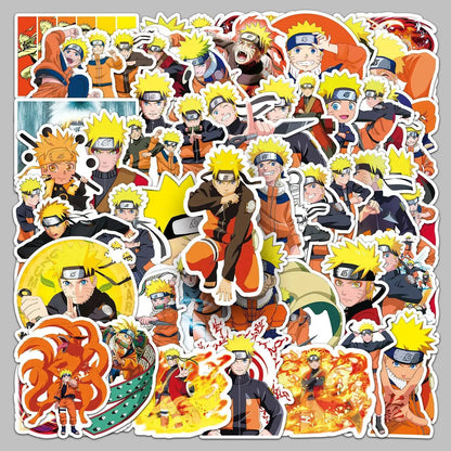 Naruto Sticker Seti | 50 Adet Suya Dayanıklı Uzumaki Anime Laptop ve Telefon Çıkartması - Sticker Master