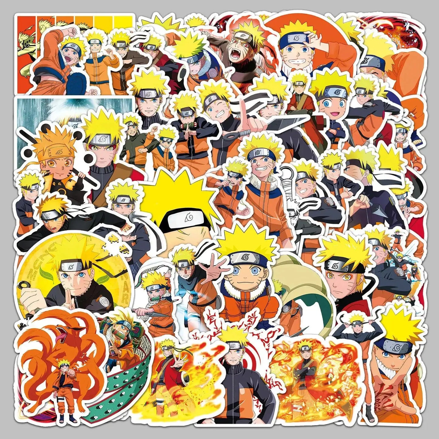 Naruto Sticker Seti | 50 Adet Suya Dayanıklı Uzumaki Anime Laptop ve Telefon Çıkartması - Sticker Master