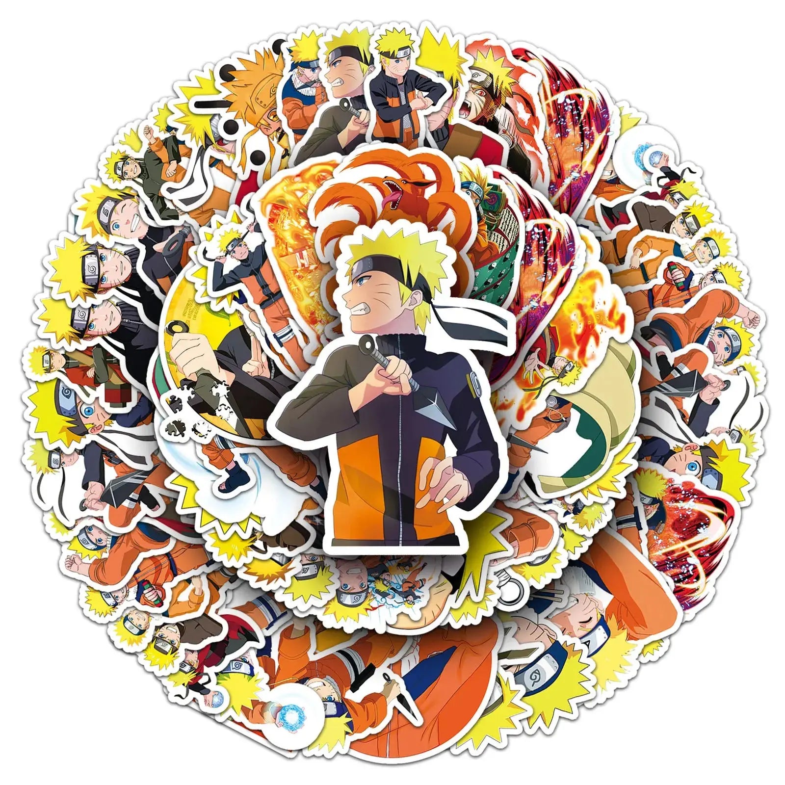 Naruto Sticker Seti | 50 Adet Suya Dayanıklı Uzumaki Anime Laptop ve Telefon Çıkartması - Sticker Master