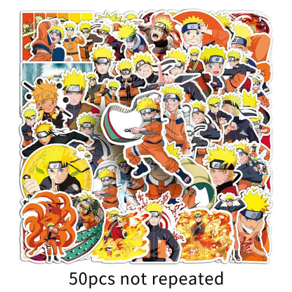 Naruto Sticker Seti | 50 Adet Suya Dayanıklı Uzumaki Anime Laptop ve Telefon Çıkartması - Sticker Master