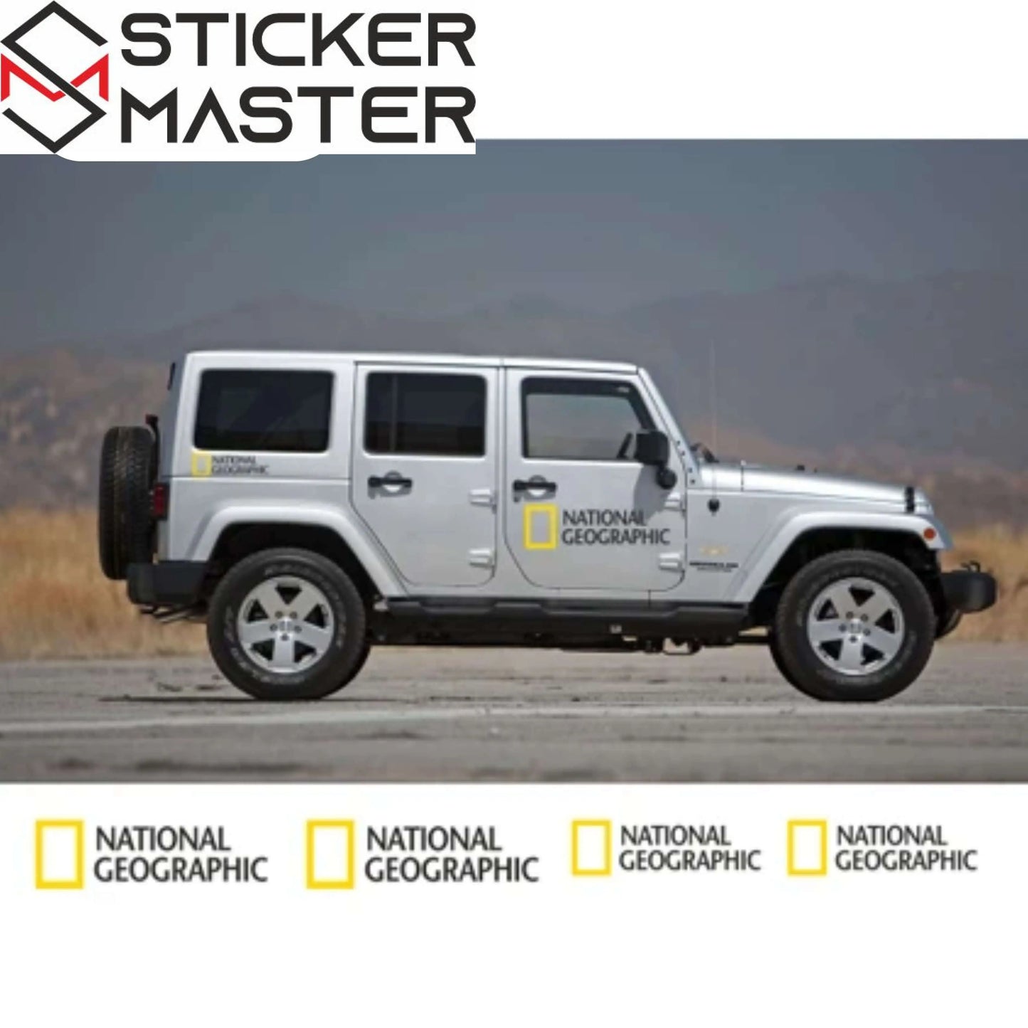 National Geographic Sticker Seti | 4 Parça Off-Road Kit (2x50cm + 2x25cm) Sticker Master