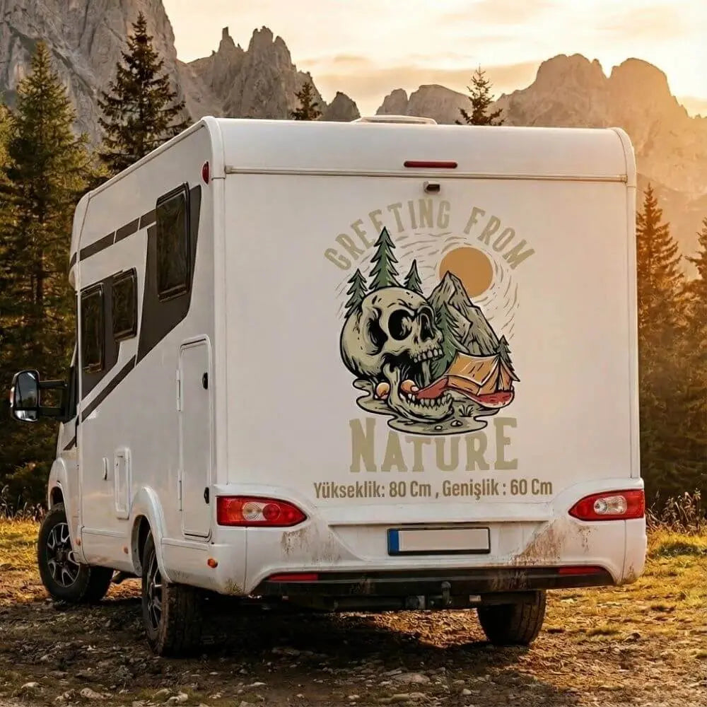 Nature Karavan Sticker Doğa ve Kamp Temalı Arka Kaplama | Sticker Master - Sticker Master