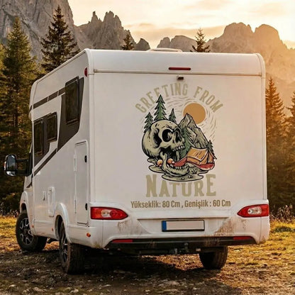 Nature Karavan Sticker Doğa ve Kamp Temalı Arka Kaplama | Sticker Master - Sticker Master
