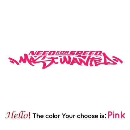Need for Speed Sticker | Most Wanted Ön Cam ve Kaporta Yazısı (30cm - 120cm Seçenekli) Sticker Master