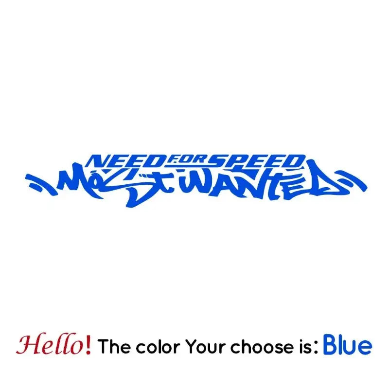 Need for Speed Sticker | Most Wanted Ön Cam ve Kaporta Yazısı (30cm - 120cm Seçenekli) Sticker Master