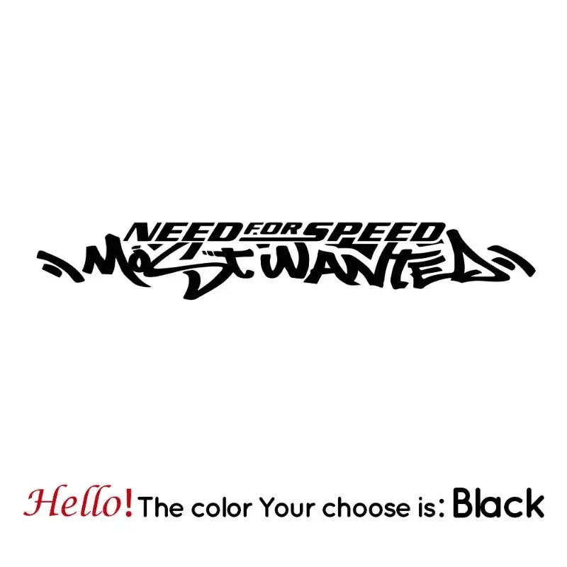 Need for Speed Sticker | Most Wanted Ön Cam ve Kaporta Yazısı (30cm - 120cm Seçenekli) Sticker Master